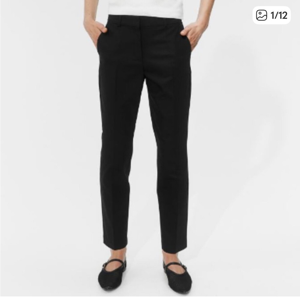H&M Black Elastic Waistband Ankle Trousers